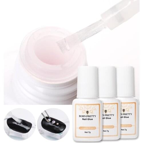 BORN PRETTY Nail Glue For Nail Foil Sticker Adhesive Rhinestone Glue Gel Nail Polish DIY False Nail Decoration Tool Manicure