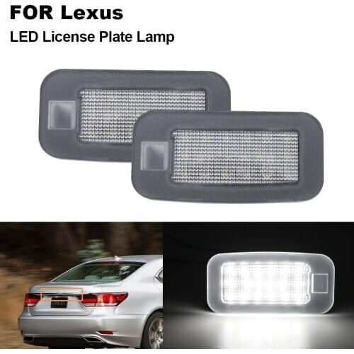 2Pcs White LED License Number Plate Light Lamps For Lexus GS350 GS350h Hybrid 2013 2014 GS450h LS460 LS460L LS600h L 8127030300