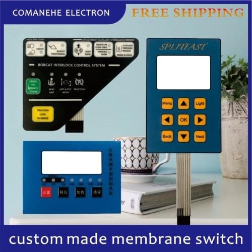 Custom-made PC/ PET/ PVC Membrane Control Switch Panel keyboards For Industrial Equipment/Membrane Switch Panel