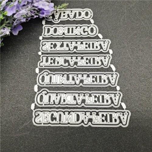 English Alphabet Metal Cutting Dies for 2021 New Scrapbooking Frame Edge No Stamps Crafts Background Cutter Cardmaking Stencil