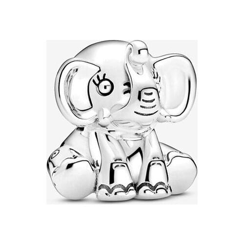 2020 New Autumn 100% 925 Sterling Silver The Elephant Charms Beads Fit Bracelet Original DIY Fine Jewellery For Women Gift
