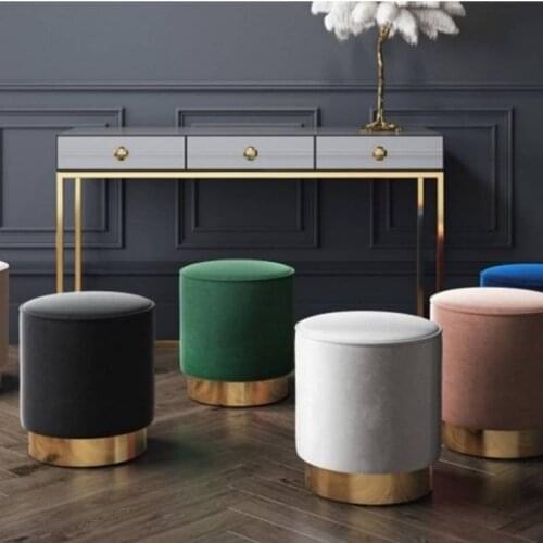 어린이 가구 Nordic Style Furniture Living Room Sofa Stool Modern Cloth Dressing Seat Light Luxury Web Celebrity Children Shoe Stools