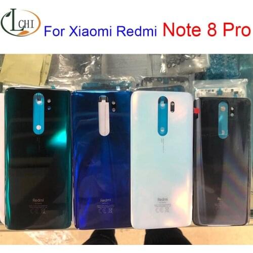 Original For Xiaomi Redmi Note 8 Pro Battery Cover Rear Glass Battery Door Housing Replacement Parts Redmi Note 8 Pro Back Cover