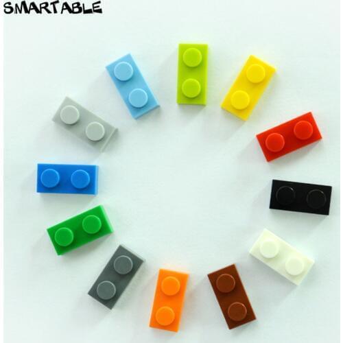 Smartable Plate 1X2 Building Blocks Parts LOGO DIY Educational Creative Toys Gift Compatible Major Brands 3023 Toys 302pcs/lot