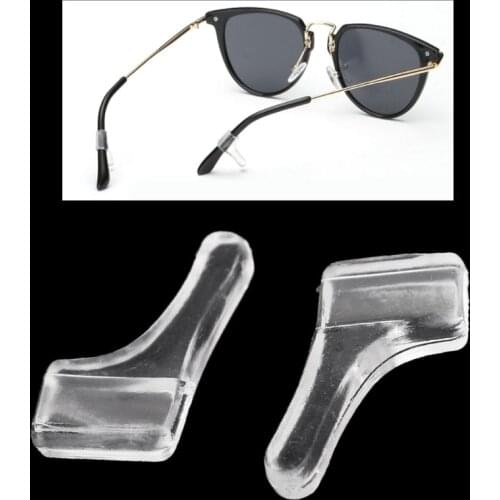 652F 10 Pairs Transparent Ear Hooks Glasses Leg Non Slip PVC Holder Temple Tip Soft