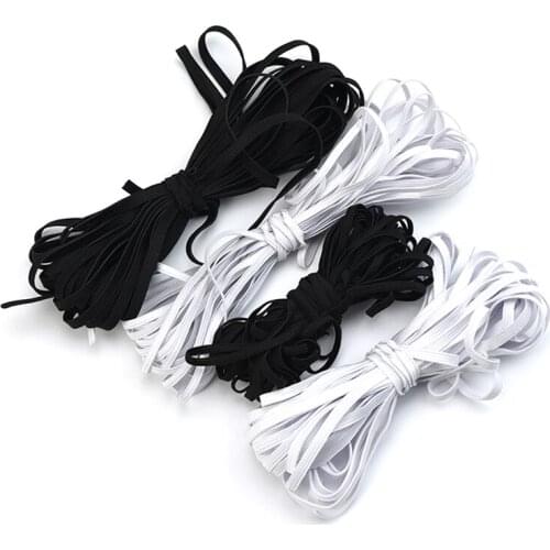 5/10meter/lot Flat Thin wide elastic rubber band clothing accessories nylon webbing garment sewing accessories black white 5z