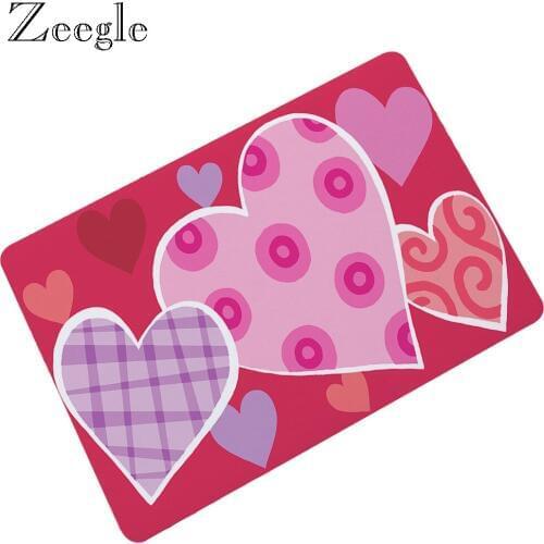 Zeegle Printed Rubber Mat Waterproof Doormat Anti-slip Door Mat Doormat for Entrance Door Hallway Foot Rug Home Decoration Mat