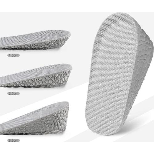 Invisible Height Increase Insoles For Shoes Men Wommen Pad Sweat Breathable Shock Absorption Heel Increased Pad Sports Insoles
