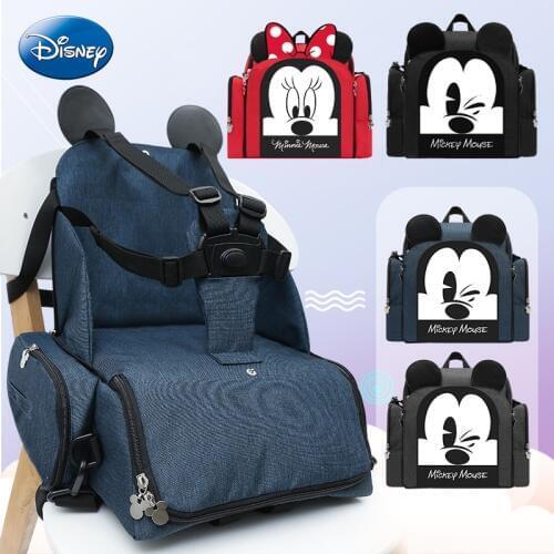 Disney Mummy Maternity Diaper Bag Large Nursing Travel Backpack Designer Sitting Stool Stroller Baby Bag Care Nappy Backpack