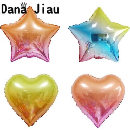 Wedding 18inch Gradient Rainbow Color Helium Balloon Individuality Happy Birthday Party Decoration Tool Adult Ceremony Balls