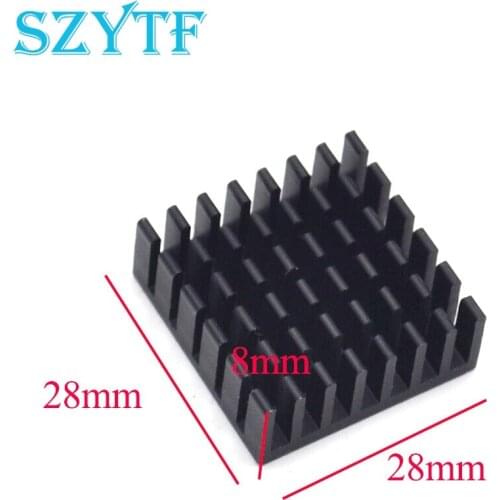 10pcs Heat sink 28*28*8MM (black slot) high-quality radiator