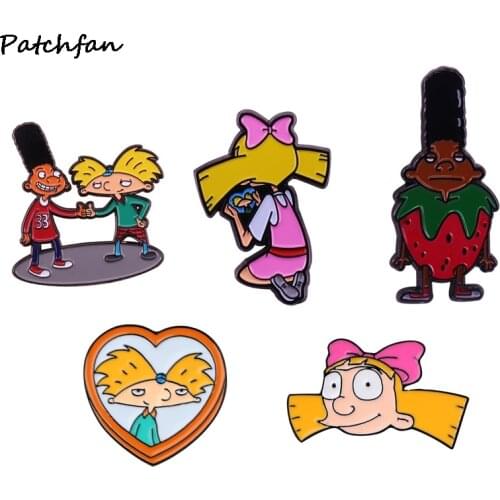 AD756 Patchfan Cartoon Zinc Alloy Pins Badges Para Shirt Clothes Cap Backpack Shoes Brooches Badges Medals Decoration