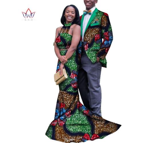 2020 New Men Sets And Womens Clothing For The Wedding Summer Traditional African Clothing Couples Matching Clothing 4xl WYQ155
