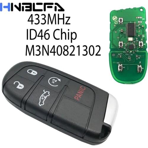4+1 Buttons 433Mhz Car remote Key Fob For Chrysler Dodge Charger Journey Challenger Durango 300 shell With ID46 Chip