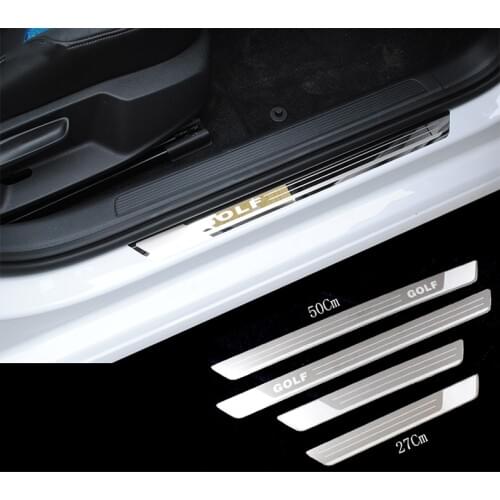 Stainless steel 4pcs/lot for 2010-2018 VW golf 6 golf 7 GTI car door sill pedal car accessories