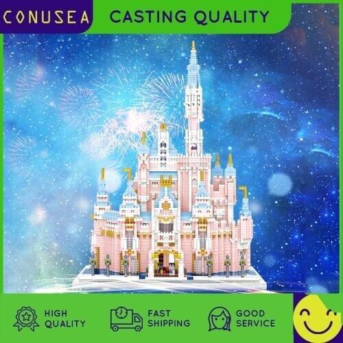 4888Pcs Kids Toy Diy 3D Model Building Blocks Bricks Modular House Princess Castle Puzzle Educational Toys for Children Girls