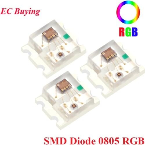 50Pcs 0807 RGB SMD Led Lamp 0805 RGB Slow Flashing Diode Colorful Diodes Flash DIY