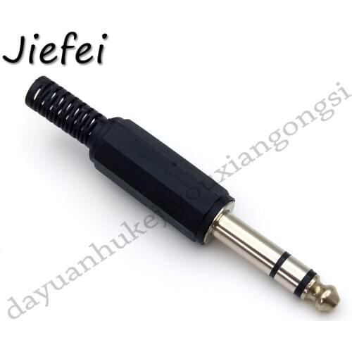500pcs New 6.3mm Male Stereo Jack Audio Plug Connector soldering