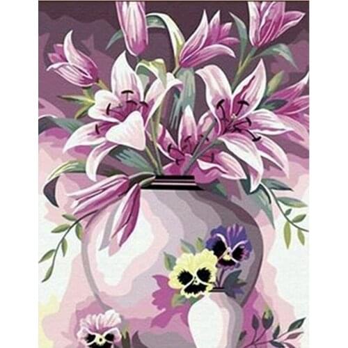 5D Full Square/Round Diamond Painting Flower Art Rhinestone Diamond Embroidery Floral Diamond Needlework Home Decor