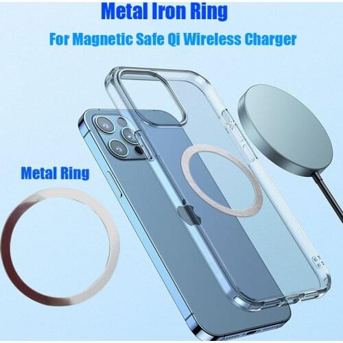 6pcs Magnetic Car Phone Mount Holder Metal Ring Magnet Disk Round Iron Sheet hoop for Magnetic Safe Qi Wireless Charger