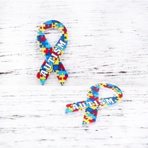 David accessories Acrylic heart love wings hope autism breast cancer awareness flat back resin diy crafts accessories,25Yc2485