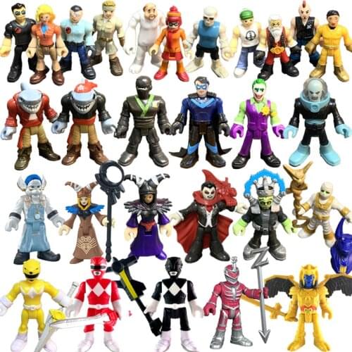 Lot 2.8 inch Mr freeze Pirate Shark Skeleton Joker LOBO Glider Nightwing Hero Action Figures Black/Red Rangers Doll Toy Gift