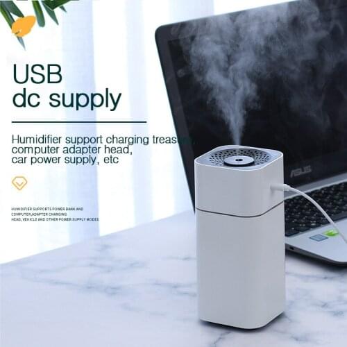 ELOOLE 420ml Mini USB Air Humidifier Portable Diffuser Atomizer Purifier With Night Light Two Spray Modes For Home Car Office