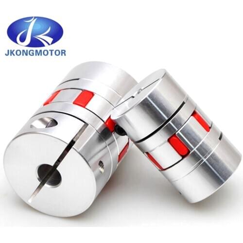 Jkong CNC Jaw Motor Shaft Couplers Flexible Spider Aluminum Coupler Connector Coupling D20 L25 5mm 6.35mm 8mm Elastic Coupling