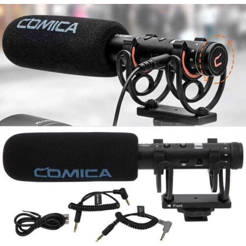 COMICA CVM-VM20 Condenser Microphone Professional Recording Mic for Camera Video Smartphone 3.5mm TRRS CVM VM20 Cardioid MIC