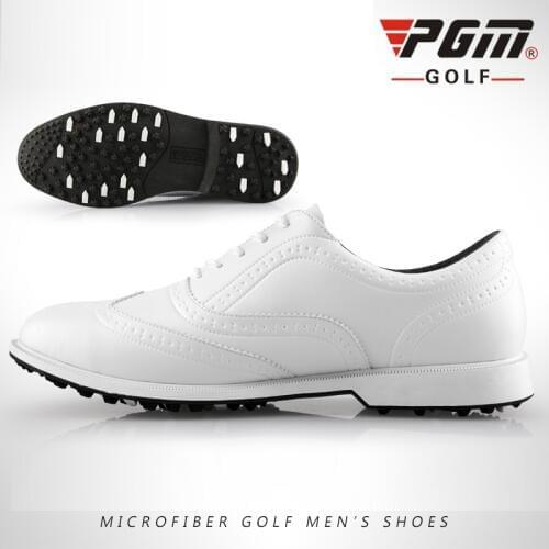 Pgm Leather Golf Shoes Mens Waterproof Golf Shoes Men England Style Anti-Skid Breathable Sneakers Casual Bussiness Golfs Shoes