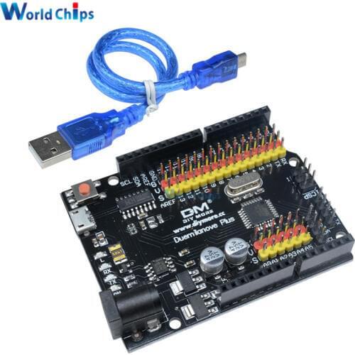 Duemilanove Plus Development Board CH340G ATmega328P Microcontroller Board FT232 I/O Micro Shiled Module For Arduino With Cable