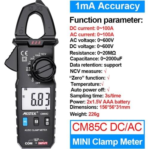 High Precision Digital Clamp Meter MESTEK CM80/81/82 DC AC Current Voltage Ohm Temperature Capacitance Tester Ammeter Multimeter