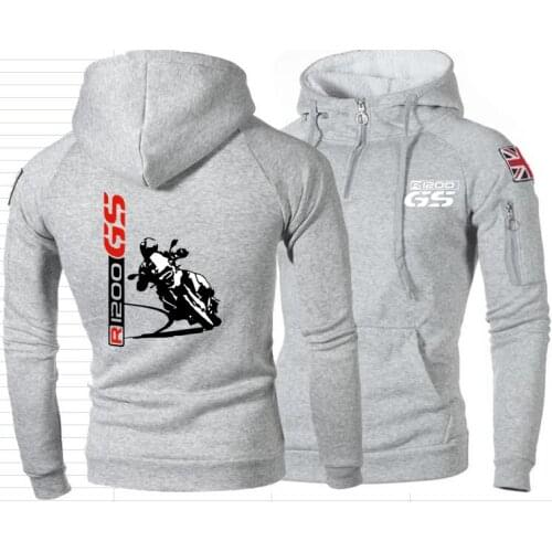GS R1200 Mens Half Zipper Hoodies Motorcycle Adventure R1200 GS GS Sweatshirt R 650 800 1150 1200 Motorrad F1 Flag Men Hoode 55