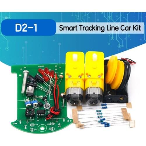 D2-1 DIY Kit Intelligent Tracking Line Smart Car Kit TT Motor Electronic DIY Kit Smart Patrol Automobile Parts DIY Electronic