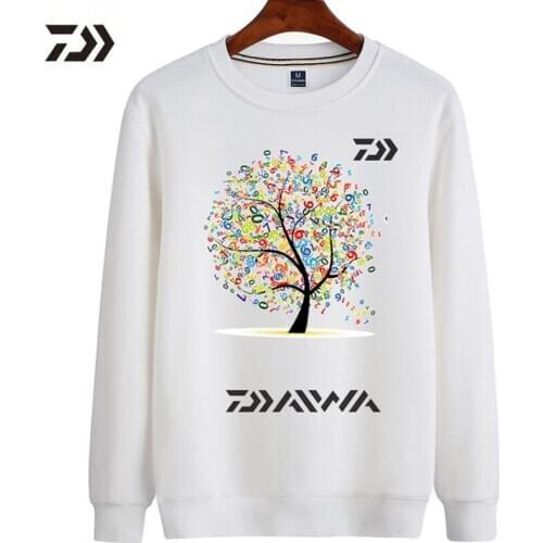 2021 New DAIWA Men Spring Autumn Fishing Jackets Winter Fleece Outdoor Fishing Clothing Hoodies Printing Fishing Clothes