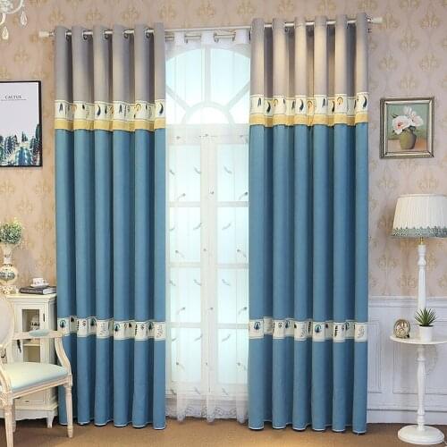 New Direct Selling New Modern Fashion Digital Printing Splicing Curtain Fabric Home Decoration Curtains for Living Room Bedroom