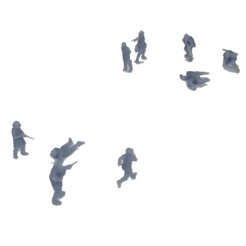 Outland Models Western Cowboy Gun Fighting Figurine Set N Scale