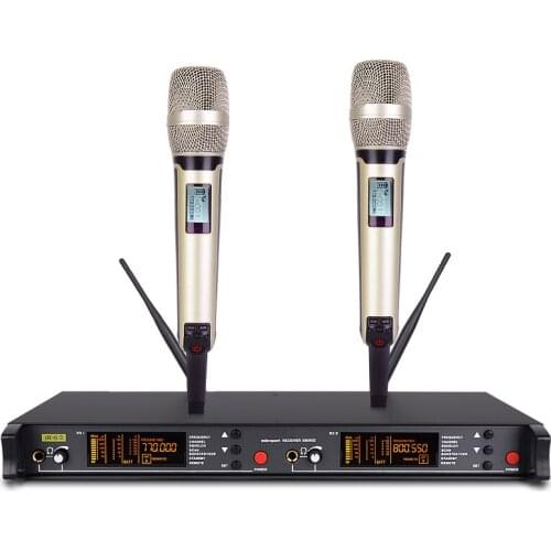 Professional Dual Wireless Microphone for SKM9000 Stage Wireless Systems 2 Handheld For church singing school meeting Party KTV