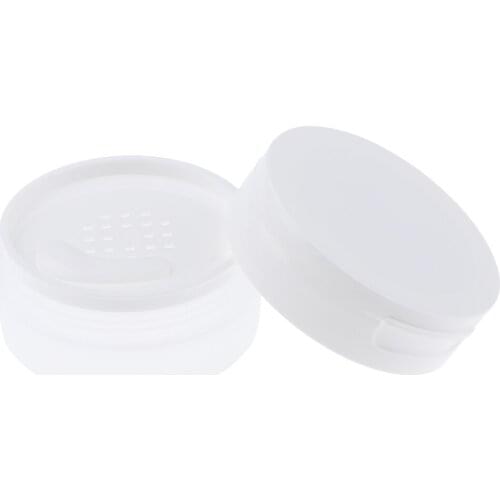 Empty Loose Powder Jar Box Case Cosmetic Container W/ Sifter Mirror - 80g