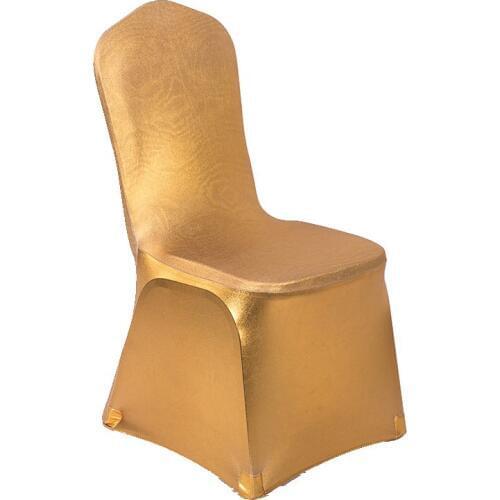 Luxury Gilding Polyster Stretch Dining Chair Cover Machine Washable For Restaurant Weddings Banquet Hotel Chair Cover