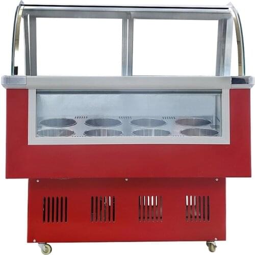 Summer hot selling Ice porridge cabinet Commercial ice cream display cabinet Free shippping