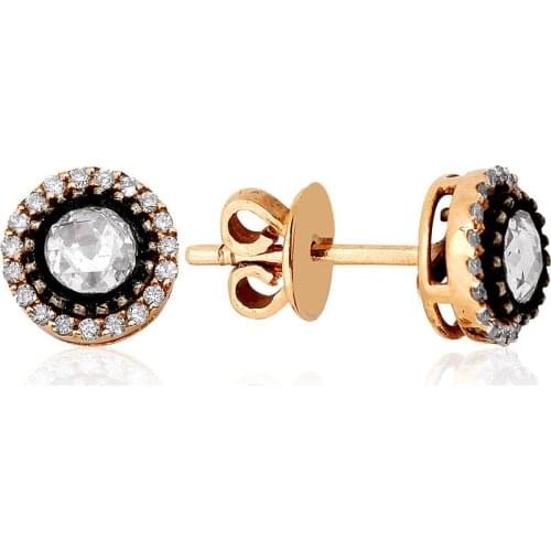 Symbol Gold 0.59 Carat Diamond Earring Piece Jewelry Rope Chain Charm Earring Jacket Bead Figure For Women