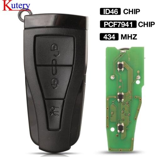 Kutery 5 pcs Smart Remote Car Key FOB 3 Button 434MHZ ID46 Chip for MG MG 550 MG 6