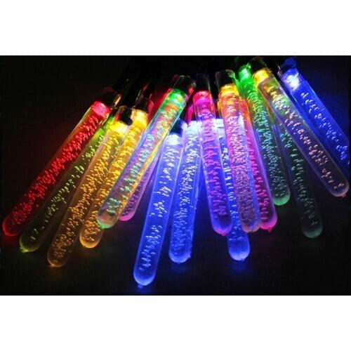 10pcs 4.8M 20LED Solar LED Lamp Fairy Icicle Solar Power String Light Christmas Holiday Decoration Garden Waterproof Lighting