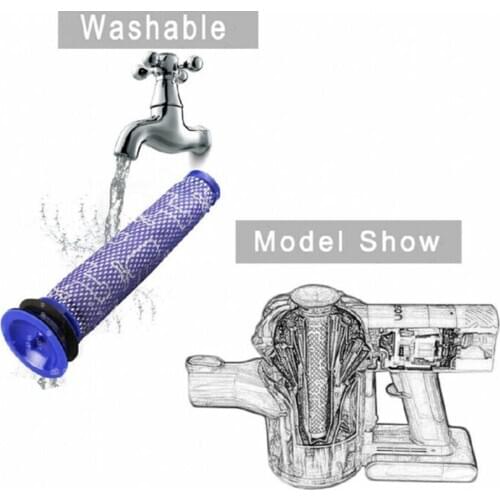 High Quality Washable Pre Filters Brush Kit For Dyson Compatible DC59 DC62 V7 V8 Cordless Vacuum Cleaner Spare Part