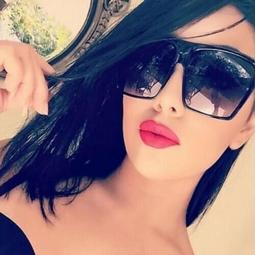 2020 Vintage Kim Sunglasses Black Women Brand Design Square Frame Fashion Flat Top Sun Glasses Women Retro Shades Ladies UV400