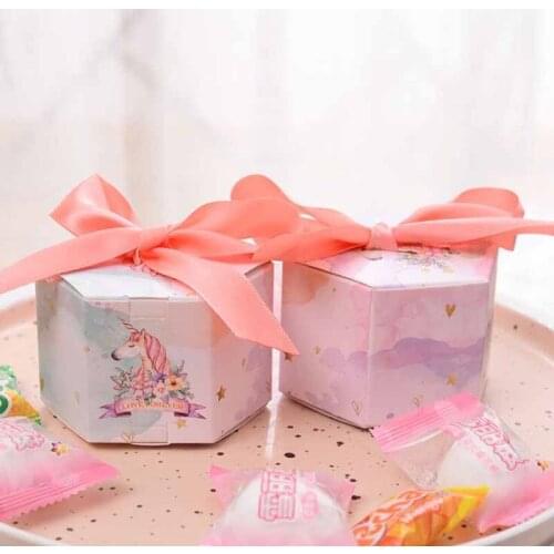 10pcs Wedding Candy Box with ribbon candy packaging boxes wedding souvenirs Birthday Party Christmas Baby shower favors