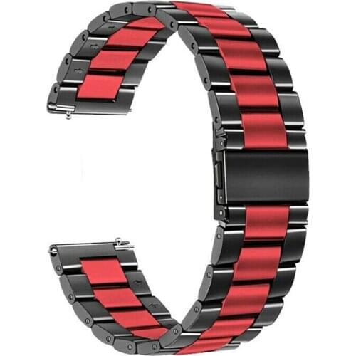 22MM Stainless Steel Straps For Amazfit Pace GTR 47MM/GTR 2 2E For Xiaomi Huami Amazfit Stratos 3 2/2S Smart Watch Band Bracelet