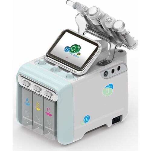 6 in 1 Portable Hydro Facial H2-O2 Water Oxygen Hydro Diamond Peeling Microdermabrasion Skin Care Beauty Machine