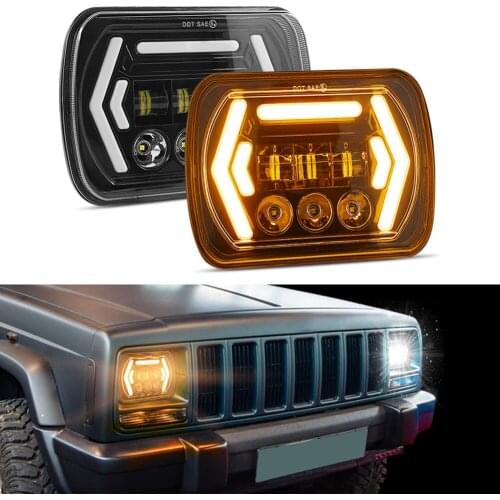 7 Inch CREE LED IP67 Waterproof Headlights Lighting Hi-Lo Beam For Jeep Wrangler Driving Off-Road Vehicle Working Light